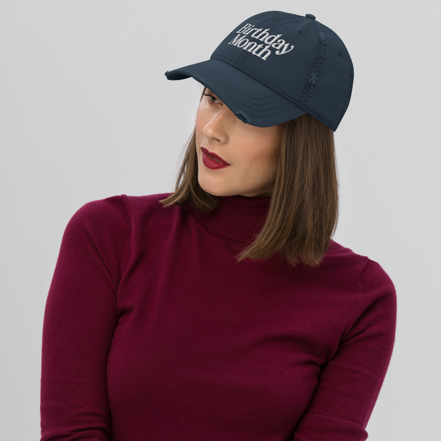 Birthday Month Distressed Dad Hat